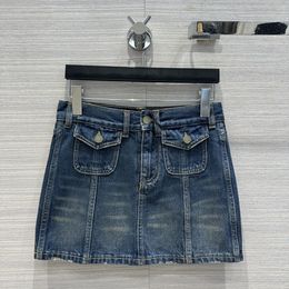 3D cut denim skirt 2024 New Summer Autumn Designer A Fashion Brand Same Style dress Women's Skirts 0515-1