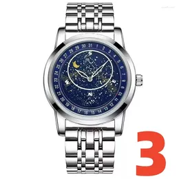 Wristwatches Men's Fashion Business Watch Waterproof Luminous Multifunctional Belt Steel Mesh Men Charm Holiday Gift