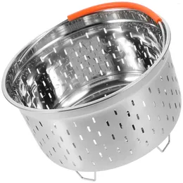 Double Boilers Stainless Steel Rice Steamer Basket Universal Steaming Rack Vegetable Silicone Pot Insert