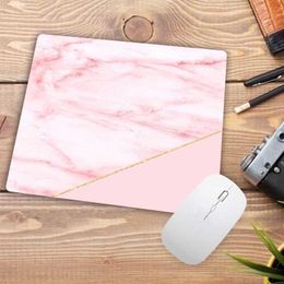 Mouse Pads Wrist Rests Big Promotion Russia White Pink Gold Marble Gaming Mice Mat Mouse Pad PC Computer Office Pad Size for 180x220x2mm Mouse-pad J240510