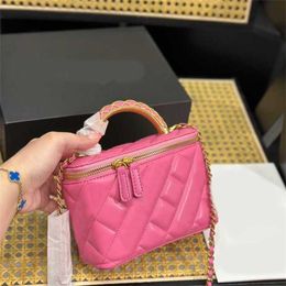 Hip Lattice Cosmetic Bag Designer Shoulder Bags Women Mirror Quality Luxury Crossbody Bags Small Square Womens Leather Clutch Chain Mobile Phone Handbags 230615
