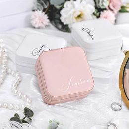 Party Favor Custom Jewelry Box Personalized Wedding Gifts Bachelorette Gift Maid Of Honor Travel Case