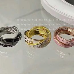 Brand Westwoods High Edition Saturn Three Ring Enamel Simple and Versatile Personalized end Design Nail