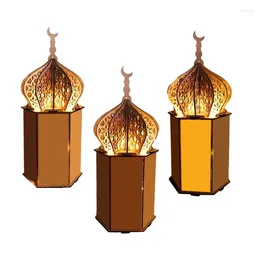 Party Decoration Islamic DIY Table Ornament With Light Tabletop Decor Bookshelf Art