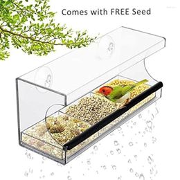Other Bird Supplies Clear Window Feeder For Pet Wild Treat Removable SuctionCup Feeding Dispenser