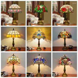 Table Lamps Turkish Stained Glass Tiffany Mediterranean Vintage Baroque Desk Lamp Bedroom Led Stand Light Home Decor Lighting