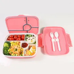 Take Out Containers Plastic Children's Tableware Lunch Box Silicone Sealed Leak Proof Cross-border Student Compartment Safe