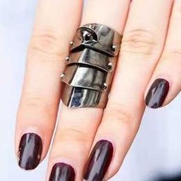 Designer Hot High Version Westwoods Armour Ring Personalised Cool Gun Black Electroplated Item Nail