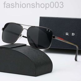 Desginer parda New p Family Pilot Fashion Sunglasses Metal Frame Polygonal Small Frame Male and Female Photo Sunscreen Cool Sunglasses