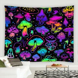 Tapestries Magical Mushroom Tapestry Ghost Bat Bohemian Moon Living Room Bedroom Wall Hanging Curtains Tablecloth Home Decor