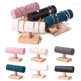 Jewelry Pouches Bracelet Presentation Tray Natural Watch Display Rack Holder Stand