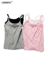 Vest LJMOFA Cotton Girl Tank Top Colored Childrens Camisol Childrens Top Summer Baby Single Underwear Youth Tank B223L240502