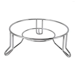 Storage Bottles Stainless Steel Pot Trivet Round Plate Holder Desktop Protection Heat Insulation Easy Cleaning For Kitchen Dining Table