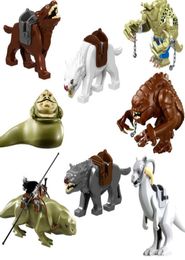 Action Figures Space Wars tauntaun wolf Dewback Rancour Jabba Big Size Building blocks movie figures educational Toys for Kids K7162154452