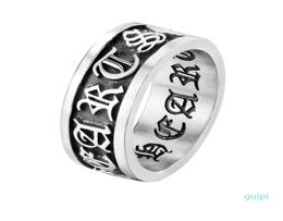 Men Punk Vintage Band Rings fashion individuality carving motorcycle titanium Stainless Steel cross Trend Hip Hop Ring jewelry acc1194644