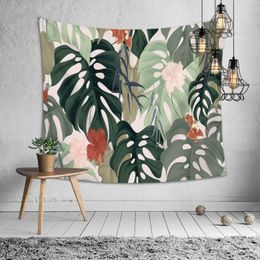 Tapestries Mylb Polyester Tropical Plant Pattern Wall Cloth Hanging Tapestry Wedding Party Gift Bedspread Beach Towel Yoga Picnic Mat