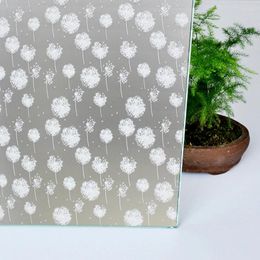 Window Stickers Dandelions Pattern Film For Privacy Peel And Stick Adhesive Decorative Sticker Home Bathroom Shower Living Room