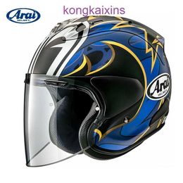Arai VZ RAM 3 4 Motorcycle Helmet Half Three Quarters Male and Female Riding Safety SG Z Japanese Dragon Blue L 4MWI