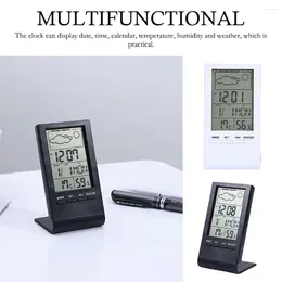 Table Clocks Alarms Clock LCD Digital Calendar Display Hygrometer Decor Desk