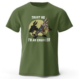 Trust Me I Am an Engineer Printed 100% Cotton Y2k Classic Funny T-Shirt For Men Women Sportswear Tops Tees 240514