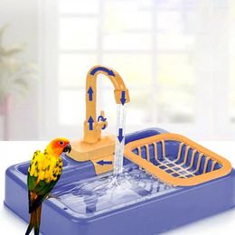 Other Bird Supplies Faucet Automatic Swimming Pools Pet Parrots Cleaning Tool Bath Shower Kitchen Playset Feeder Bathtub Toys