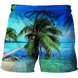 Men's Shorts Summer Coconut Tree 3d Sports Quick Drying Pants Sport Gym Pant Workout Men Women Beach Short