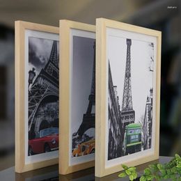 Frames Wooden Frame A4 A3 Black White Nature Solid Picture Po With Mats For Wall Mounting Hardware Included