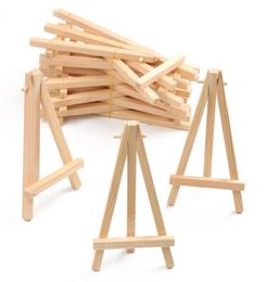Mini Wood Display Easel Painting Tripod Tabletop Holder Stand for Small Canvases Business Cards Signs Pos XBJK22073199545