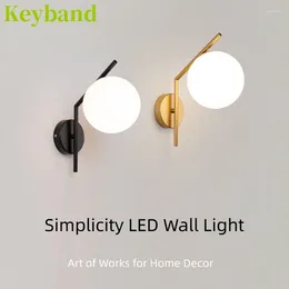 Wall Lamp Nordic Lamps For Hallway Matte Black And Gloden Bathroom Sconces Lighting Fixtures E27 Bulbs Included AC 100-240V