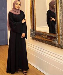 Ethnic Clothing Islam Ramadan Prayer Black Abayas Kimono For Women Girl's Long Dresses Dubai African Kaftan Femme Musulman Hijab Cloth