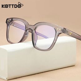 KOTTDO Vintage Square Antiblue Light Glasses Frame Women Classic Optical Eye Frames for Men Clear 240507