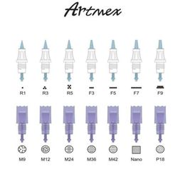 Tattoo Needle Cartridges For Artmex V8 V6 V3 V9 V11 Permanent Makeup Machine Eyebrow Eyeliner Lips Pen8207906