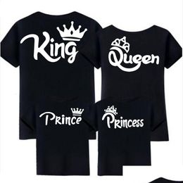 Family Matching Outfits Tshirt Mommy Daddy And Me Baby King Queen Princess Clothes Look Girl Boy Clothing Drop Delivery Kids Maternit Dhgxl