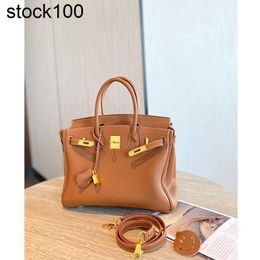 Bag Leather Platinum Designer Classic High-quality Womens Togo Leather Upgraded Version Golden Brown Cowhide Leather