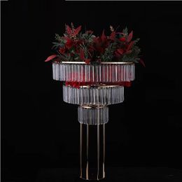 3 Tier 3-layer Flower Stand Wedding props Crystal Road Lead Christmas decoration Table Centerpiece Party Home decorat