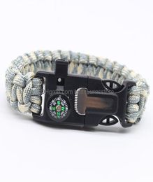 Survival Bracelets Paracord Bracelet Baitsluresstore Compass Hand Chain Outdoor Equipment Sevencore Umbrella Rope Mtifunction Fl1240794