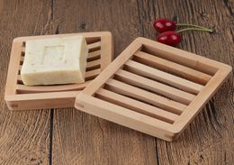 Durable Wooden Soap Dish Tray Holder Storage Rack Plate Box Container for Bath Shower Plates Bathroom2146355