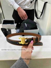 Celline High end designer belts for womens Golden Brown Presbyopia Belt 2.5cm Original 1:1 with real logo and box