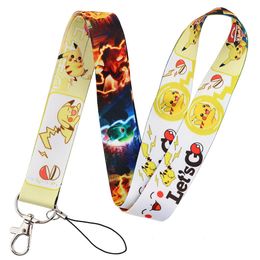 japanese comic game yellow elf Keychain ID Credit Card Cover Pass Mobile Phone Charm Neck Straps Badge Holder Keyring Accessories 1032