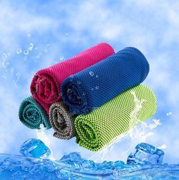 3090CM Ice Cold Sports Towel Cooling Summer Sunstroke Sports Exercise Polyester Towels Soft Breathable Cooling Towel 10 Colours BH4801968