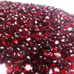 Loose Diamonds HOYON Natural Stone Round Cut 6X6mm 1.15Ct Gemstone Pigeon Blood Ruby Diamond Garnet For Ring Jewelry Making Accessories