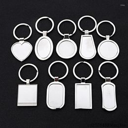 Party Favor 100 Pcs Metal Blank Keychains Advertising Keyrings For Promotional Gifts Favors Keyring Birthday Wedding Gift