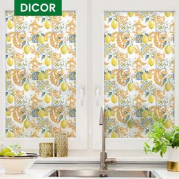 Window Stickers DICOR Stained Self-adhesive Film Without Glue Static Cling Removable Suitable For Living Room Bedroom Bathroom