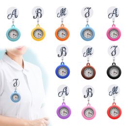 Pocket Watch Chain Zebra Large Letters Clip Watches Brooch Quartz Movement Stethoscope Retractable Fob With Second Hand For Nurses Pat Ot3Rn