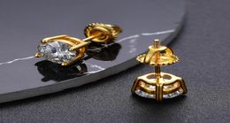 3mm8mm Bling Moissanite Stone 925 Sterling Silver Round Earrings Studs for Men Women Nice Gift5177446