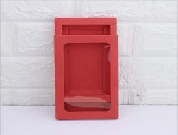 simple Kraft Cardboard Phone Case Packaging Box RedWhiteBrownBlack Paper Drawer Box With Clear Window8744080