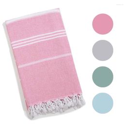 Towel Extra Large Cotton Beach With Stripes And Tassels For Sauna Gym Pool More