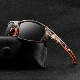 Outdoor Eyewear 2020 Sunglasses for Mens Camouflage Sports Polarisation Square Thick Frame High end SunglassesQ240514