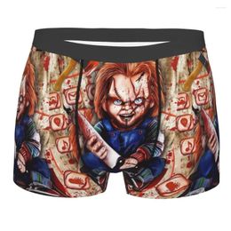 Underpants Boxer Chucky Childs Play Shorts Panties Briefs Men Underwear Horror Halloween Breathable For Homme Plus Size