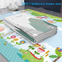 Play Mats 180x100 Childrens Carpet Foldable Baby Play Mat Educational Children Room Climbing Pad Non-Toxic Kids Rug Activitys Games Toys T240513